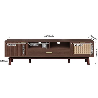 Modern Storage Cabinet Farmhouse TV Stand