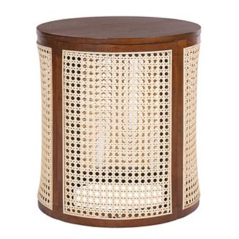 KWPZQEB Round Rattan Side Table, French Furniture
