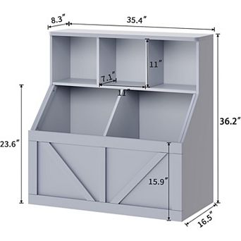Bookshelf and Storage, Storage Organizer, Storage Cabinet, Bookshelf Organizer and Storage Bins