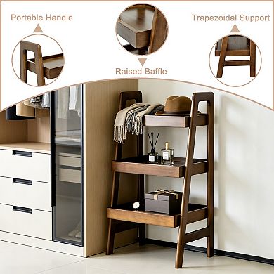 3-Tier Ladder Shelf, Freestanding Small Side Table