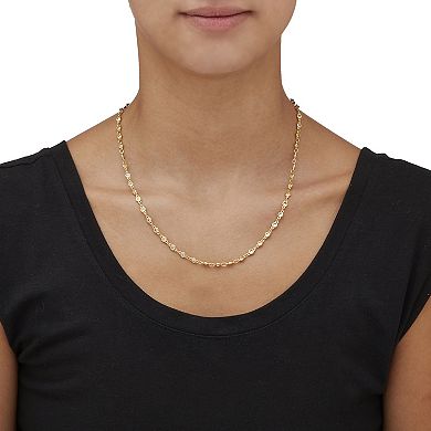 Round Cut Crystal Goldtone Station Necklace 21 inch