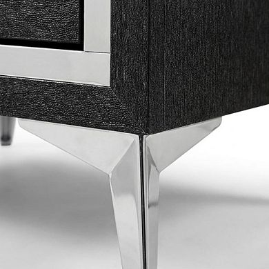 Bedroom Nightstand with Full Extension Drawer Glides and Modern Design