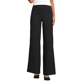 Women's Lands' End High Rise Pull On Wide Leg Pocket Pants