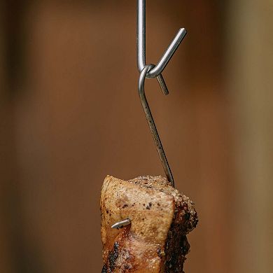 INGRILL Stainless Steel Meat Hooks Set of 6 Heavy-Duty 304 Hooks for Barrel & Drum Smokers
