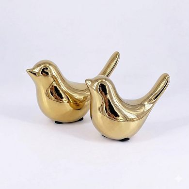 Gold Small Bird Statues Modern Home Decor Figurines