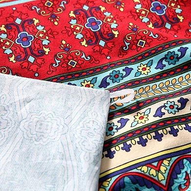 Brushed Cotton Reversible Duvet Cover Set with Fitted Sheet