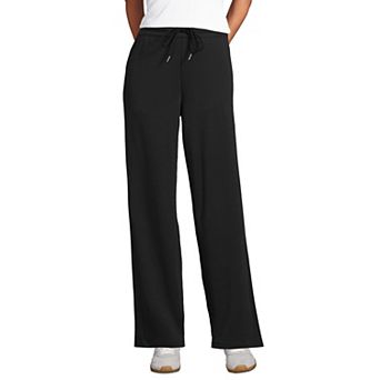 Petite Lands' End High Rise Pull On Relaxed Straight Leg Pants
