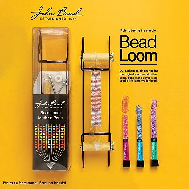 John Bead Bead Loom Kit, Seed Bead Loom Kit for DIY Necklace Bracelet Weaving Jewelry Making