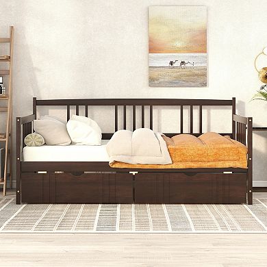 GOODSILO Twin Size Daybed with Storage Drawers for Compact Living Spaces