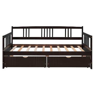 GOODSILO Twin Size Daybed with Storage Drawers for Compact Living Spaces