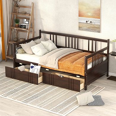 GOODSILO Twin Size Daybed with Storage Drawers for Compact Living Spaces