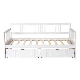 GOODSILO Twin Size Daybed with Storage Drawers for Compact Living Spaces