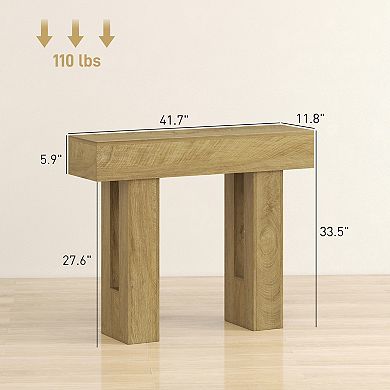 HOMCOM 42 Inch Console Table, Narrow Sofa Table Behind the Couch,