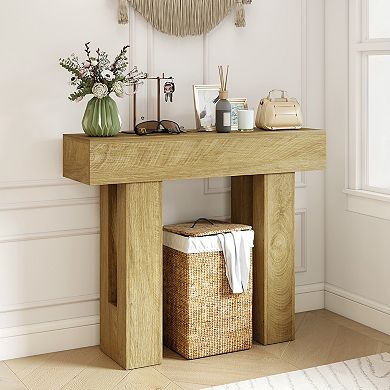 HOMCOM 42 Inch Console Table, Narrow Sofa Table Behind the Couch,