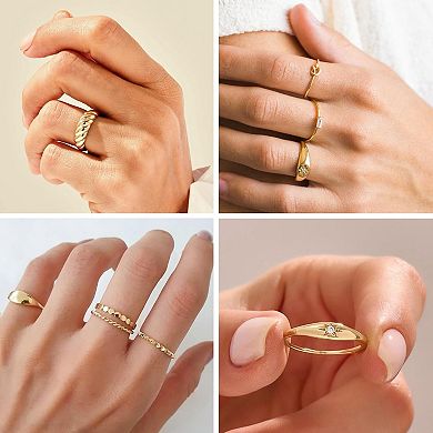 Stackable Twist Ring Set