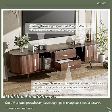 Mid-Century Modern Storage Cabinet With TV Stand