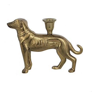 TOEMOA Decorative Metal Greyhound Silhouette Taper Candle Holder