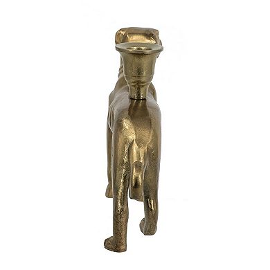 TOEMOA Decorative Metal Greyhound Silhouette Taper Candle Holder