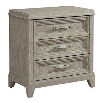 Nightstand with 3 Drawers and Contemporary Style