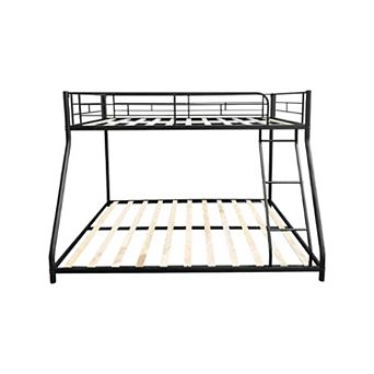 GOODSILO Twin Over Full Bunk Bed with Sturdy Metal Frame and Noise-Free Slats
