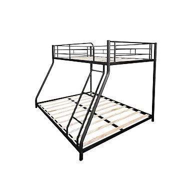 GOODSILO Twin Over Full Bunk Bed with Sturdy Metal Frame and Noise-Free Slats