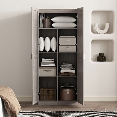 MANHATTAN COMFORT Cornelia 7-Shelf Storage Cabinet