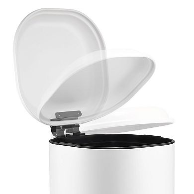 8 Gallon/30-Liter Bathroom Garbage Can, Step On Trash Can with Lid and Foot Pedal