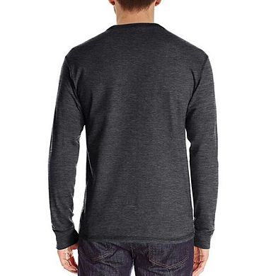 Men's Long Sleeve Henley Shirts Casual Basic Pullover T-Shirt with Pocket and Button Placket