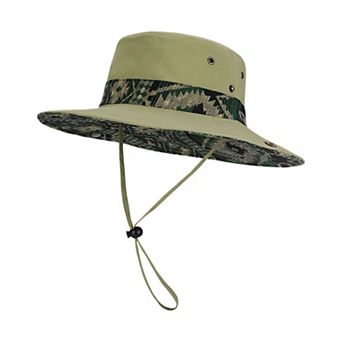 Women's Wide Brim Outdoor Sun Hat Adjustable Chin Strap Breathable Lightweight Hiking Fishing Hat