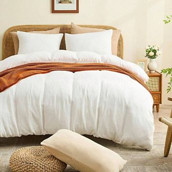 Organic Cotton Duvet Cover Set - Breathable Gauze Weave for All Seasons