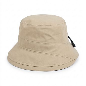 Women Cotton Bucket Hat Lightweight Sun Hat with Adjustable Drawstring Wide Brim