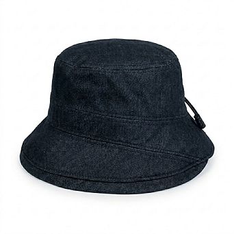 Women Cotton Bucket Hat Lightweight Sun Hat with Adjustable Drawstring Wide Brim