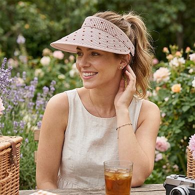 Womens Sun Visor Hat Lightweight Breathable Wide Brim Open Top Summer Travel Beach Hat