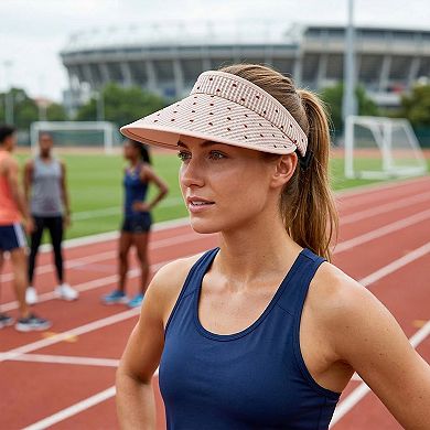 Womens Sun Visor Hat Lightweight Breathable Wide Brim Open Top Summer Travel Beach Hat