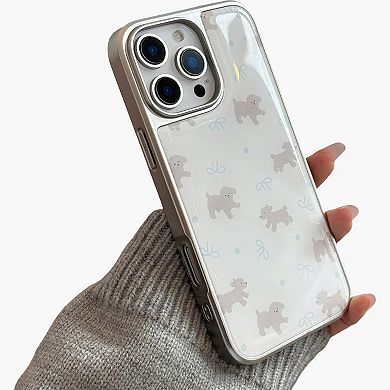 Clear Phone Case with Puppy Print Pattern Cute Dog Design Lightweight Protective Cover