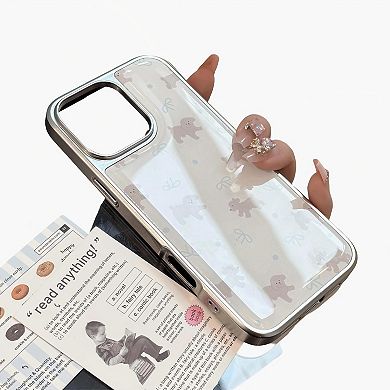 Clear Phone Case with Puppy Print Pattern Cute Dog Design Lightweight Protective Cover