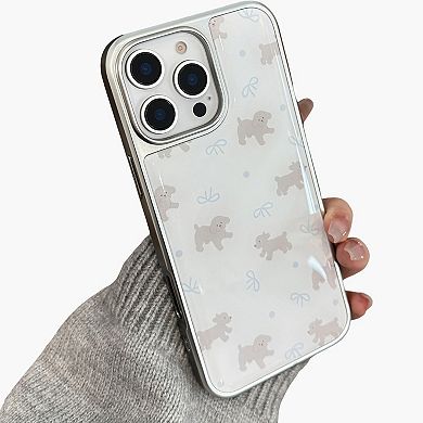 Clear Phone Case with Puppy Print Pattern Cute Dog Design Lightweight Protective Cover