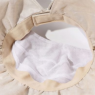 Womens Wide Brim Sun Hat with Bow Detail Breathable Foldable Summer Beach Travel Hat
