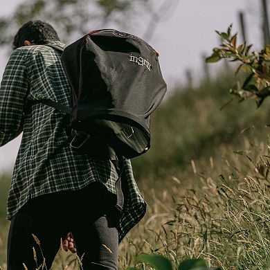 INGRILL Waterproof Grill Cover Backpack Canvas Carry Bag with Straps for Mini Barrel Grills