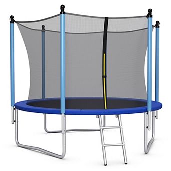 14-Foot Recreational Exercise Trampoline with Safety Enclosure Net
