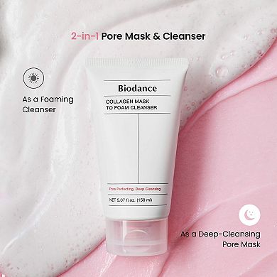 Collagen Mask to Foam Cleanser