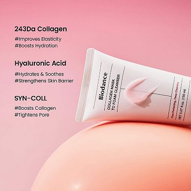 Collagen Mask to Foam Cleanser