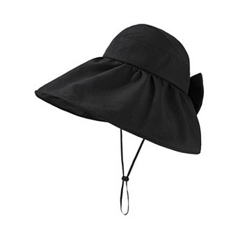 Womens Sun Hat with Ponytail Opening UV Protection Packable Summer Beach Hat