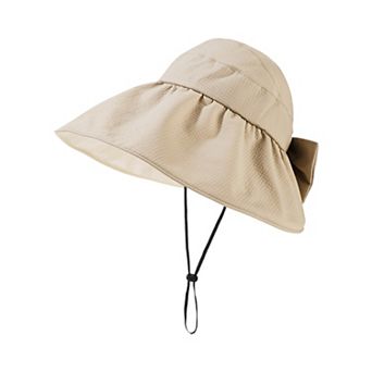 Womens Sun Hat with Ponytail Opening UV Protection Packable Summer Beach Hat