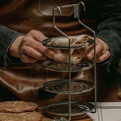 INGRILL 4-Tier BBQ Rack for Barrel & Vertical Smokers 304 Stainless Steel Grill Rack