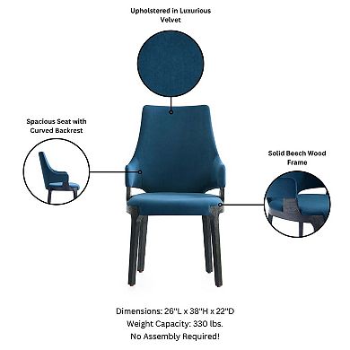 MANHATTAN COMFORT Kara Modern Upholstered Dining Chair Set of 6