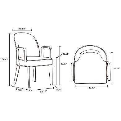 MANHATTAN COMFORT Hillman Upholstered Dining Chair Set of 6