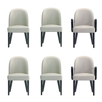 MANHATTAN COMFORT Hillman Upholstered Dining Chair Set of 6