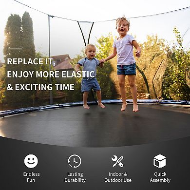 12-Foot High-Elastic PP Trampoline Jumping Mat