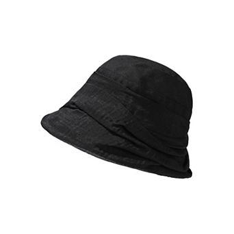 Womens Bucket Hat Soft Breathable Fabric Summer Casual Sun Hat for Travel Outdoor Beach Wear